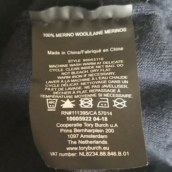 Tory Burch merino wool v neck cardigan NWOT - Picture 5 of 5